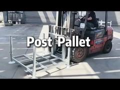 Rack à palettes en acier métallique empilable de grande taille, détachable, pour entrepôt, galvanisé à chaud