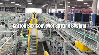 Système de tri par convoyeur de boîtes en carton 02