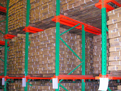 Traversez les rayonnages de palettes 1000 mm X 1200 mm Pour l'industrie alimentaire et des boissons