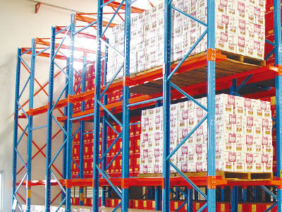 Traversez les rayonnages de palettes 1000 mm X 1200 mm Pour l'industrie alimentaire et des boissons