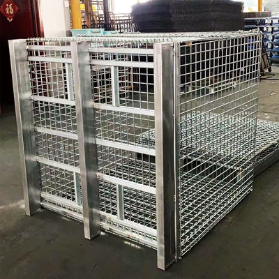 B05: Récipient en treillis galvanisé Cage de stockage pliable Récipient en treillis galvanisé
