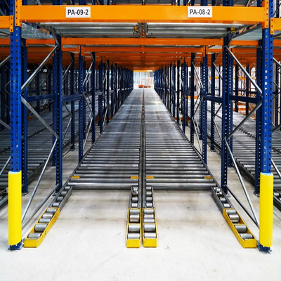 Étagères de débit de palettes par gravité Étagères de gravité Étagères de stockage Étagères de stockage Étagères de gravité