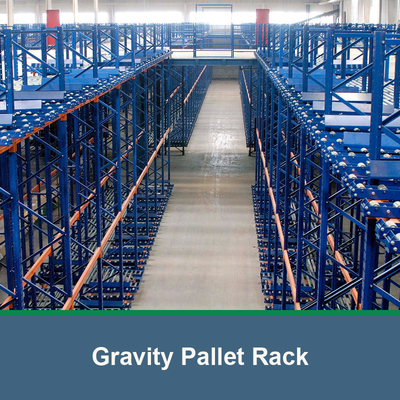 Étagères de débit de palettes par gravité Étagères de gravité Étagères de stockage Étagères de stockage Étagères de gravité
