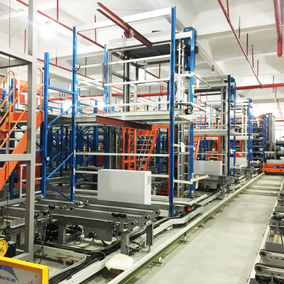 Système de stockage en entrepôt tridimensionnel pour véhicules de transport et navettes Système automatisé de stockage et de récupération ASRS