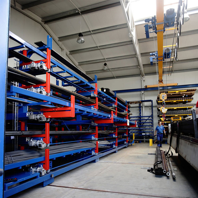 A13: Plateau à cran télescopique manuel pour les racks de stockage de matériaux longs