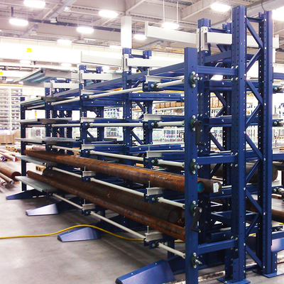 A13: Plateau à cran télescopique manuel pour les racks de stockage de matériaux longs