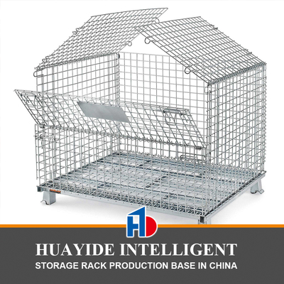 B42 Cage de stockage pour l'entreposage logistique ASRS Contenant pliable en treillis métallique
