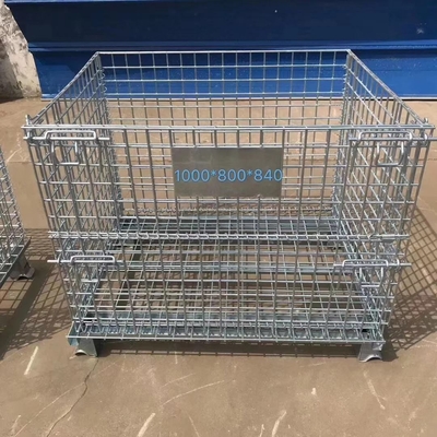 B42 Cage de stockage pour l'entreposage logistique ASRS Contenant pliable en treillis métallique