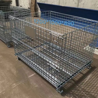 B42 Cage de stockage pour l'entreposage logistique ASRS Contenant pliable en treillis métallique
