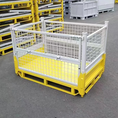 B42 Cage de stockage pour l'entreposage logistique ASRS Contenant pliable en treillis métallique