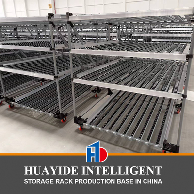 B47: Rack de stockage pour stockage de carton Boîte de stockage de débit Rack à rouleaux de stockage par gravité Rack de débit de carton