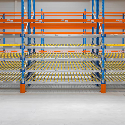 B47: Rack de stockage pour stockage de carton Boîte de stockage de débit Rack à rouleaux de stockage par gravité Rack de débit de carton
