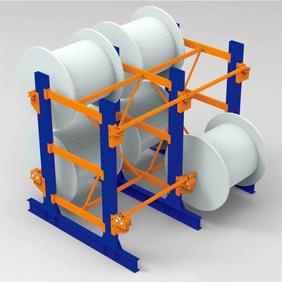 Rayonnage en porte-à-faux pour stockage de fûts et tambours, bobines de câbles, bobines d'acier