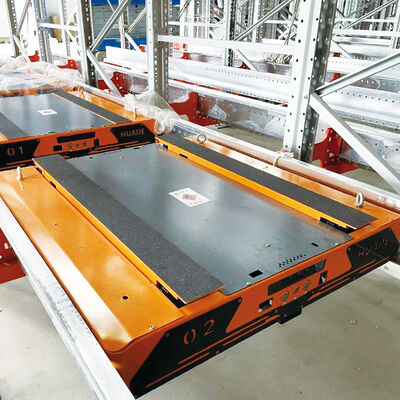 Voiture de navette radio à quatre voies pour palettes de navette à quatre voies ASRS Système automatique de stockage et de récupération