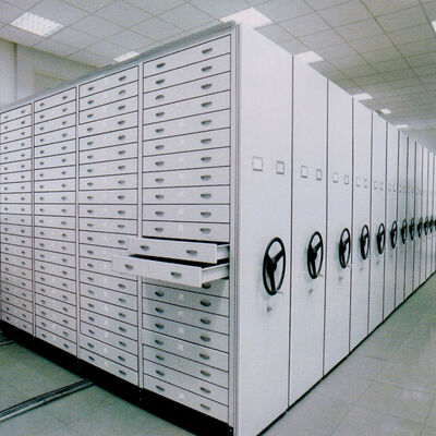 Étagères mobiles manuelles à manivelle étagères compactes mobiles archives système de rack compacteur