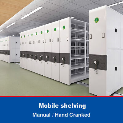 Étagères mobiles manuelles à manivelle étagères compactes mobiles archives système de rack compacteur