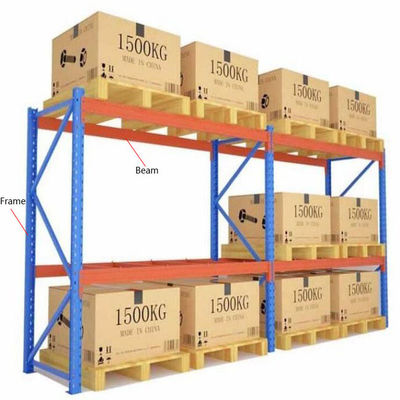 Rayonnage industriel robuste de 700 mm de largeur, 4T par niveau, pour entrepôt