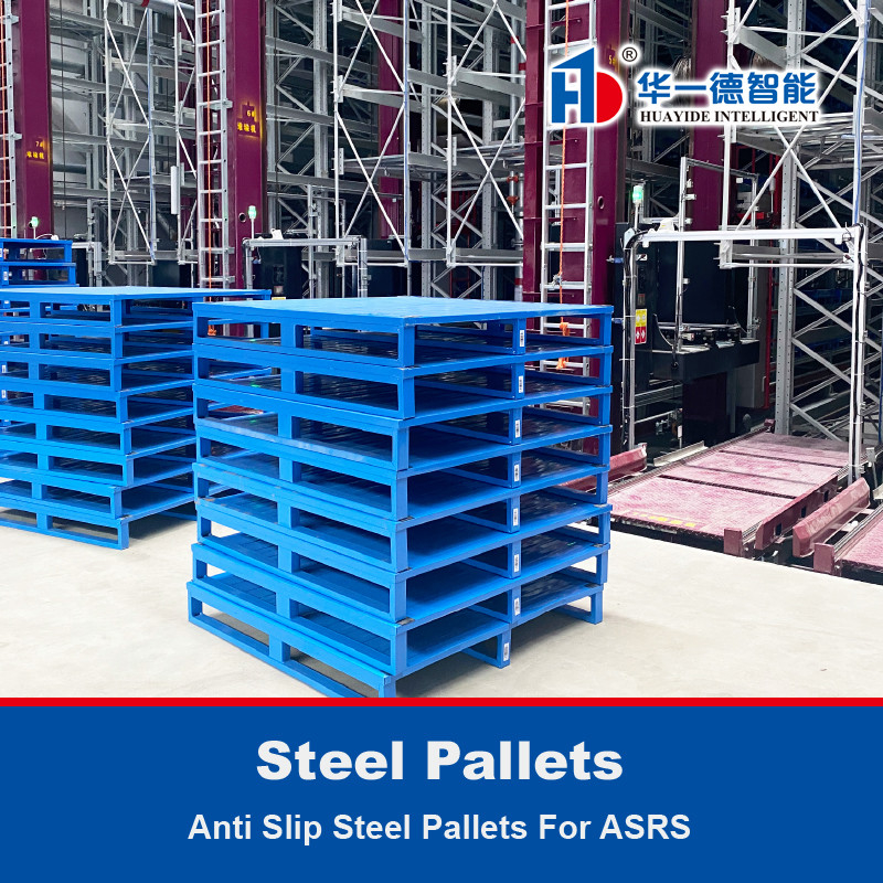 Palettes en acier antidérapantes Palettes en fer Palettes métalliques pour le système de stockage et de récupération automatique ASRS